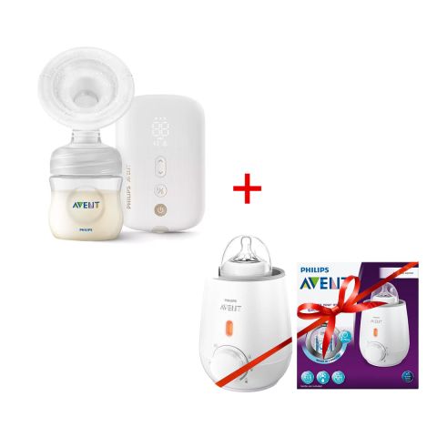 Phlips Avent Single Electric Cordless Breast Pump + FREE Fast Bottle Warmer