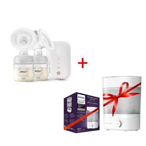 Phlips Avent Twin Electric Cordless Breast Pump + FREE Electric Steam Sterilizer with Dryer