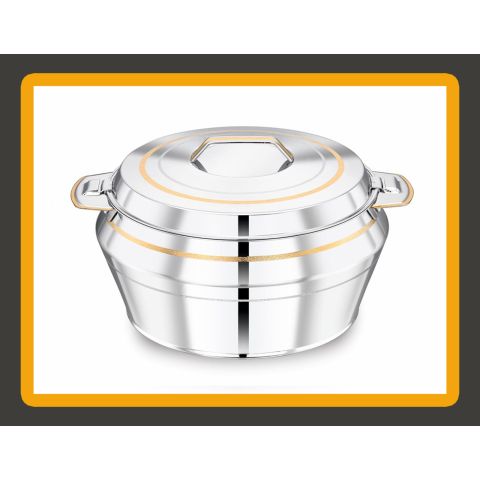 BOHARA SHAKILA GOLD HEX HOTPOT 5000ML STAINLESS STEEL 18/10 (304)