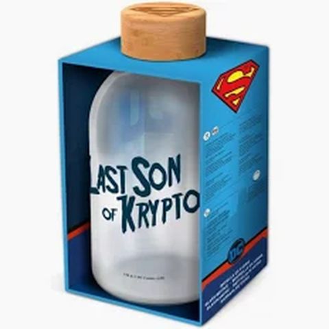 Stor Superman Glass Drink Bottle 620 Ml