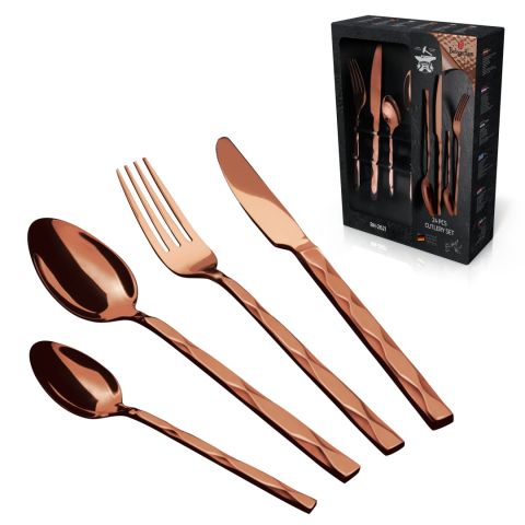 Berlinger Haus Stainless Steel Cutlery Set 24 Pcs Rose Gold - Open Box