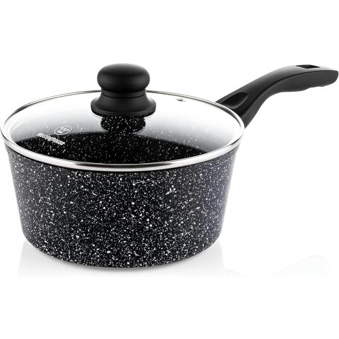 Westinghouse USA Pressed Aluminium Saucepan with Glass Lid 20CM 