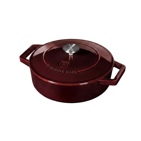 Berlinger Haus Shallow Pot 26 Cm - Burgundy - Open Box