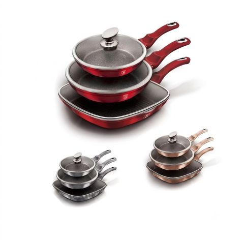 Berlinger Haus 6 pcs Frypan Set 22+26+28 Cm-Carbon - Open Box