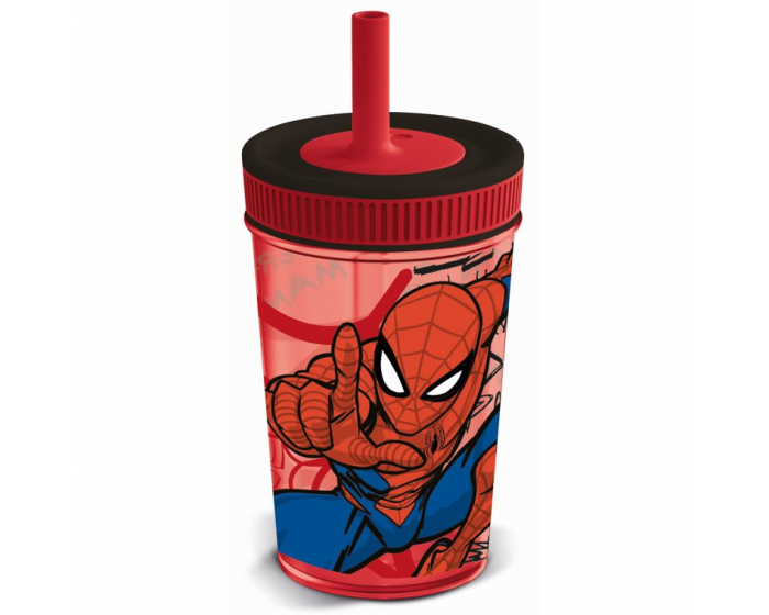 Stor Leak Proof Straw Tumbler Spiderman Urban  465 ml Bazaar Kuwait